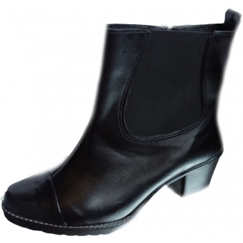 Skórzane szerokie botki  tęgość H obcas 5.5 cm